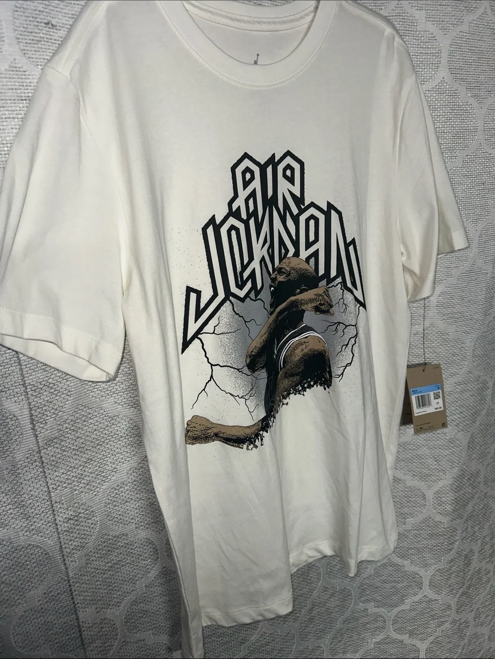 Jordan Sport Dri-FIT Graphic T-Shirt Men's Size M NWT Short Sleeve White Black